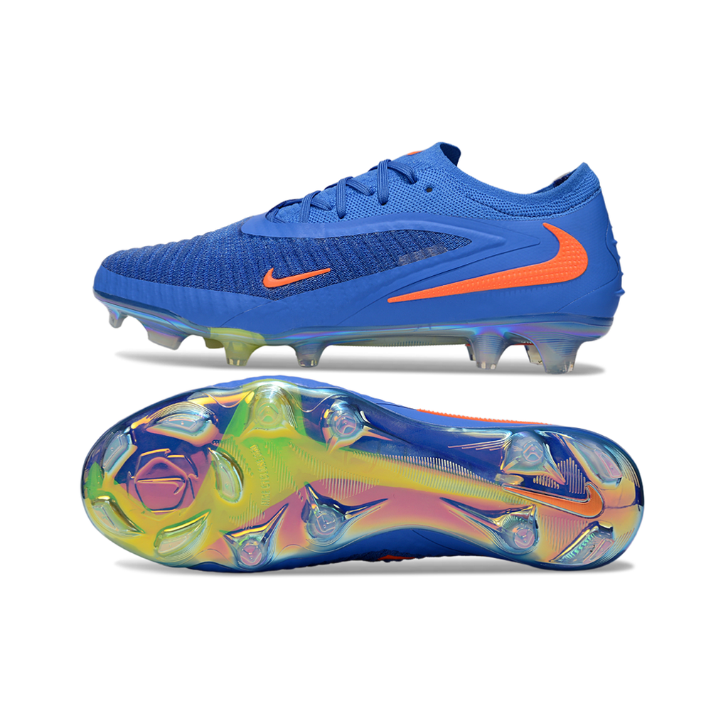 Chuteira Campo Nike Phantom GX 3 Elite FG Azul e Laranja