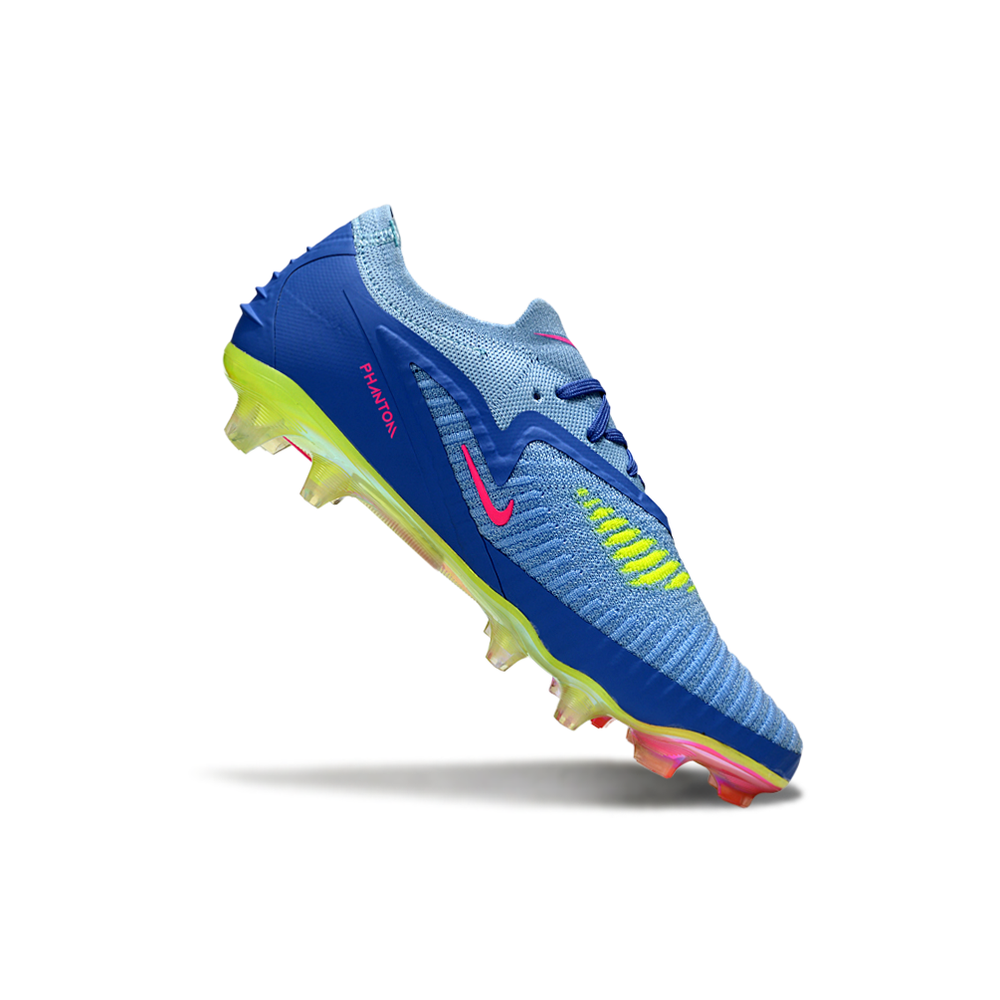 Chuteira Campo Nike Phantom GX 3 Elite FG Azul, Verde e Rosa