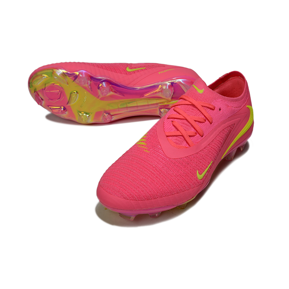 Chuteira Campo Nike Phantom GX 3 Elite FG Rosa e Verde