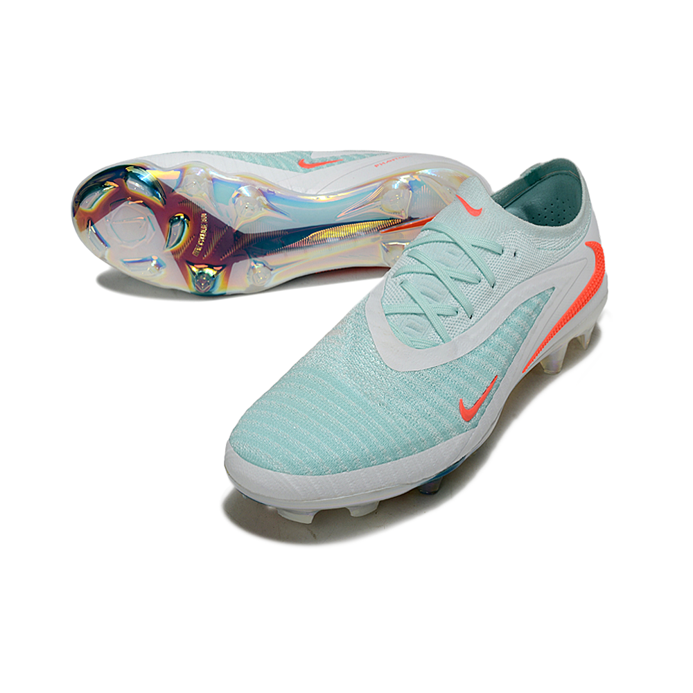 Chuteira Campo Nike Phantom GX 3 Elite FG Verde, Branco e Laranja