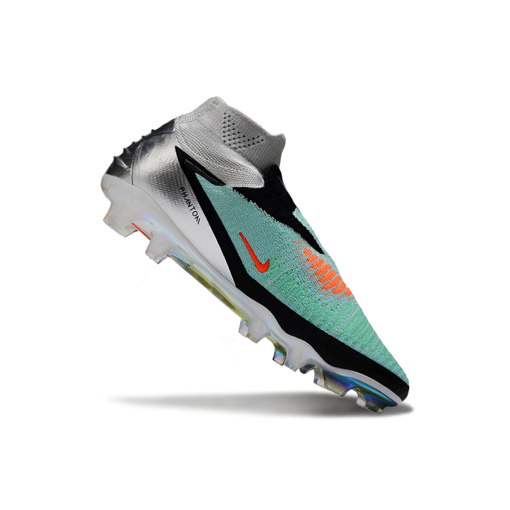 Chuteira Campo Nike Phantom GX 6 Elite FG Verde, Preto, Prata e Laranja