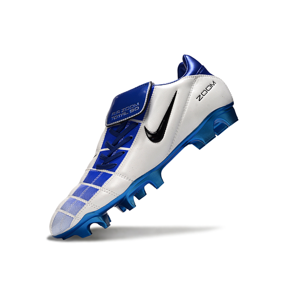 Chuteira Campo Nike Total 90 FG Branca e Azul