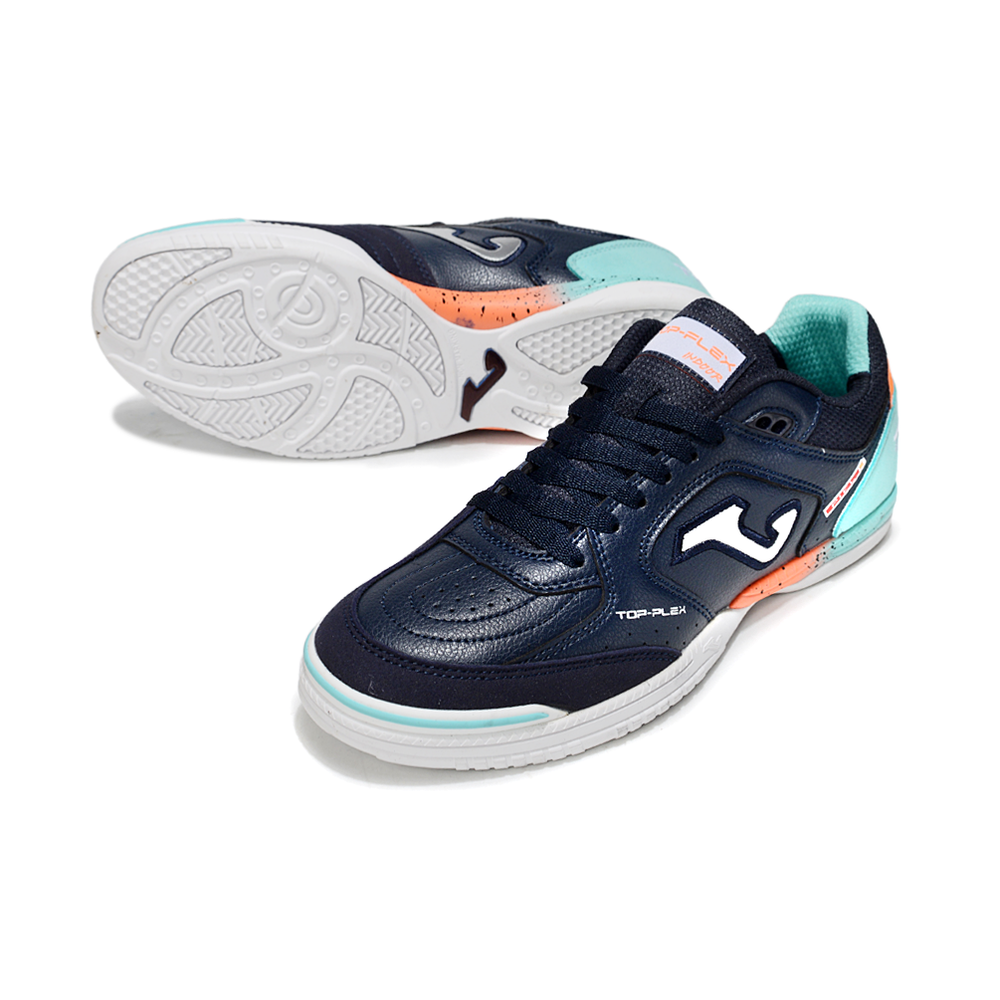 Chuteira Futsal Joma Top Flex Rebound IC Azul e Branco