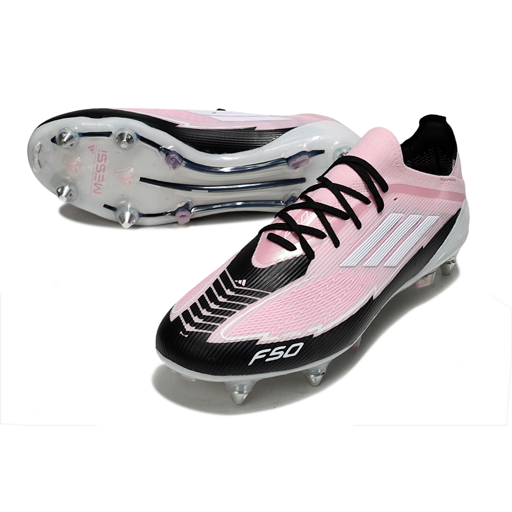 Chuteira Campo Adidas F50 Ponta de Aluminio Rosa e Preto 