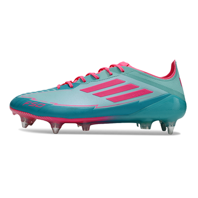 Chuteira Campo Adidas F50 Ponta de Aluminio Verde e Rosa 