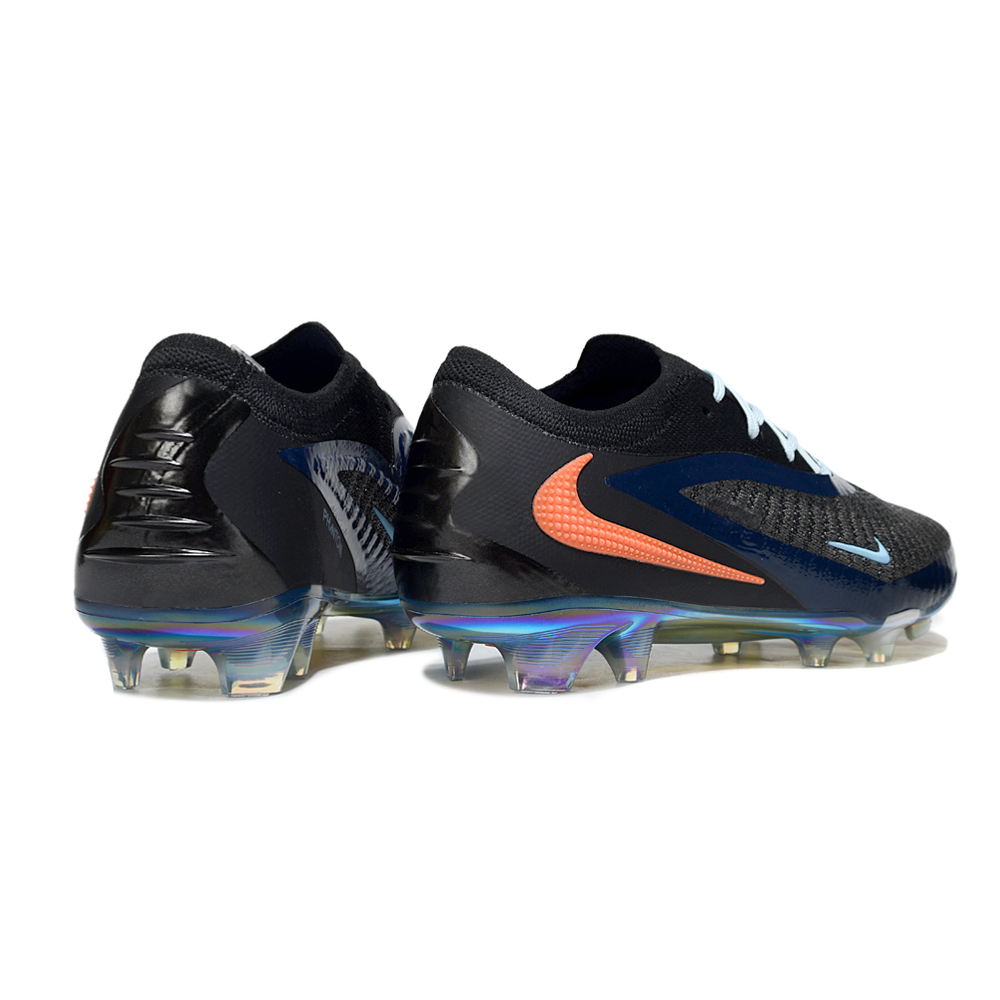 Chuteira Campo Nike Phantom GX 3 Elite FG Preto, Azul e Laranja 