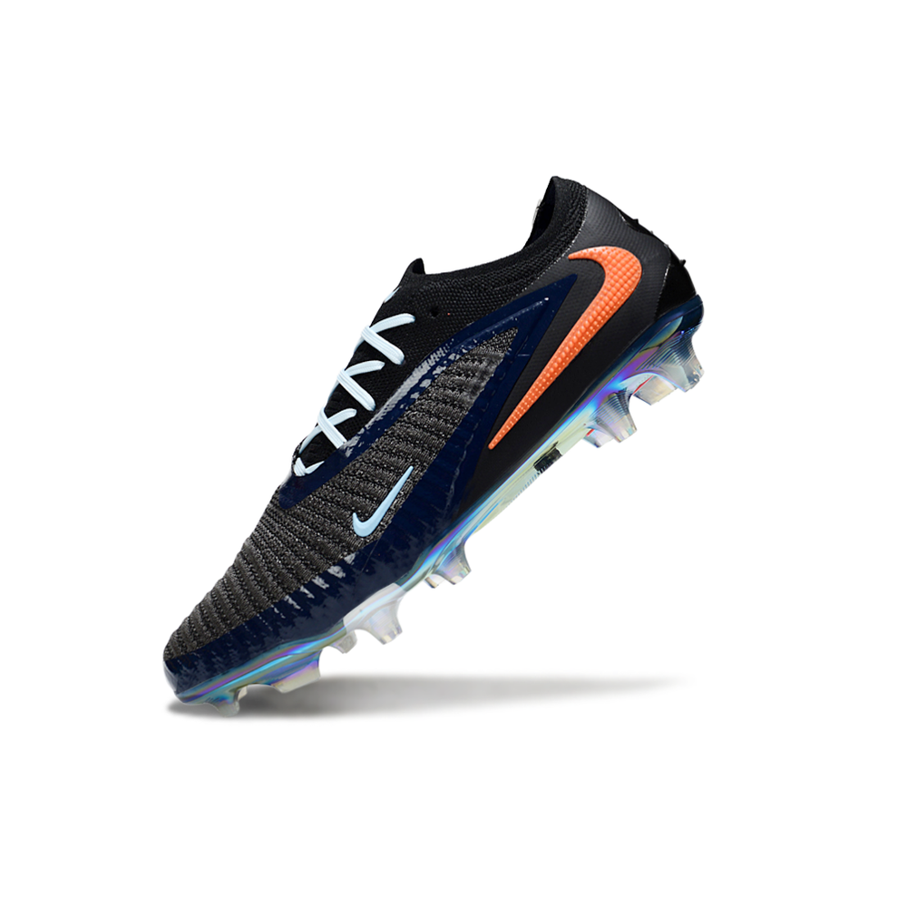 Chuteira Campo Nike Phantom GX 3 Elite FG Preto, Azul e Laranja 