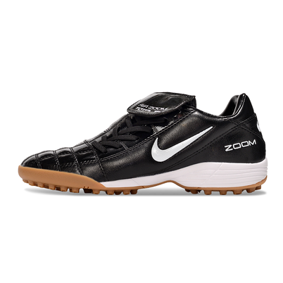 Chuteira Society Nike Total 90 TF Preto e Branco com Lingua