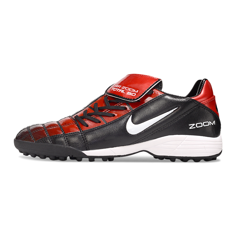 Chuteira Society Nike Total 90 TF Preto e Vermelho 