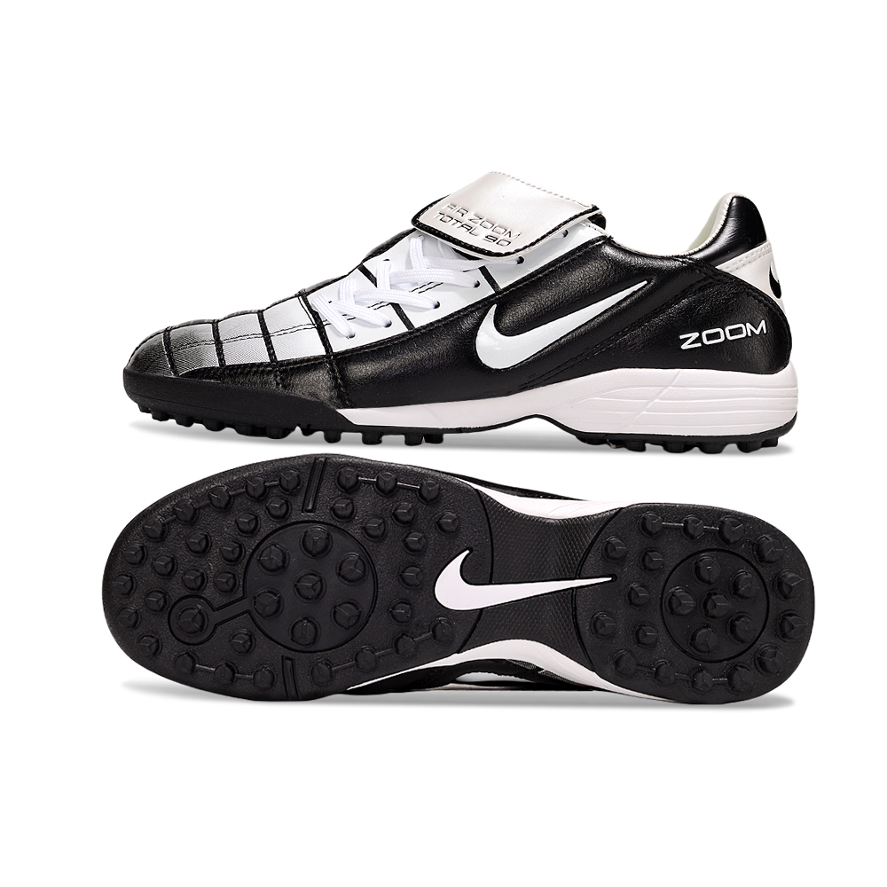 Chuteira Society Nike Total 90 TF Preto e Branco