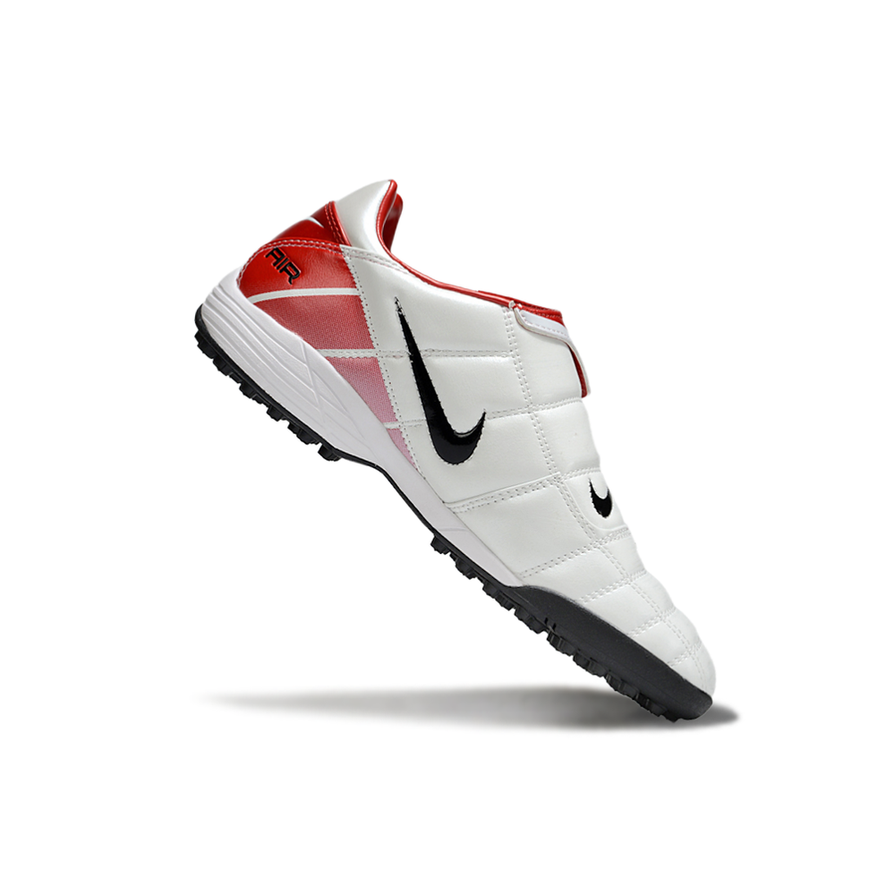 Chuteira Society Nike Total 90 TF Branco e Vermelho