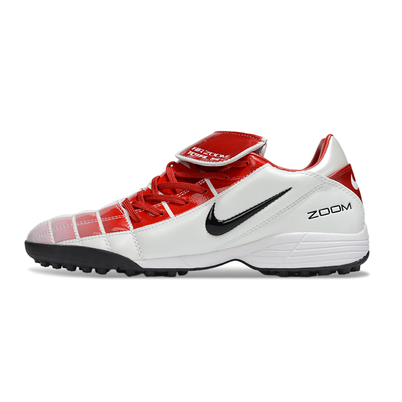 Chuteira Society Nike Total 90 TF Branco e Vermelho