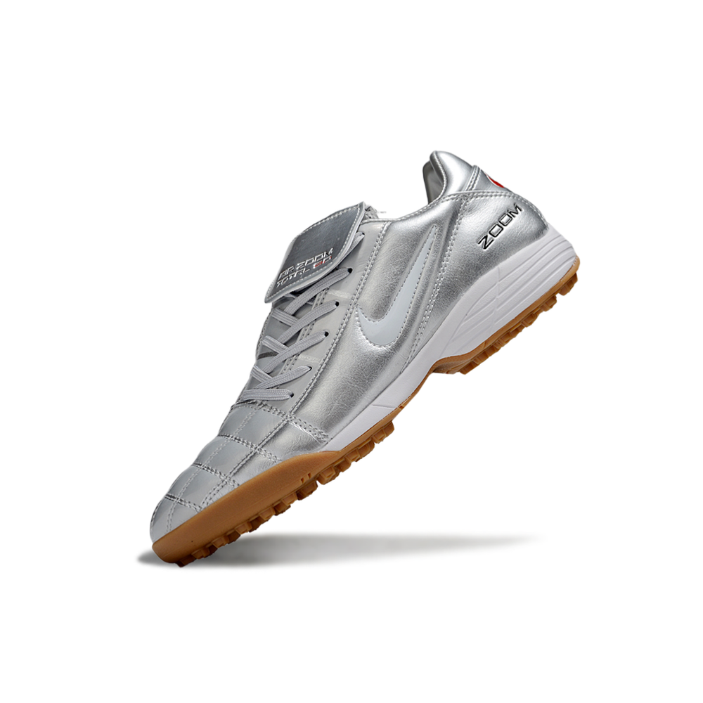 Chuteira Society Nike Total 90 TF Prata 