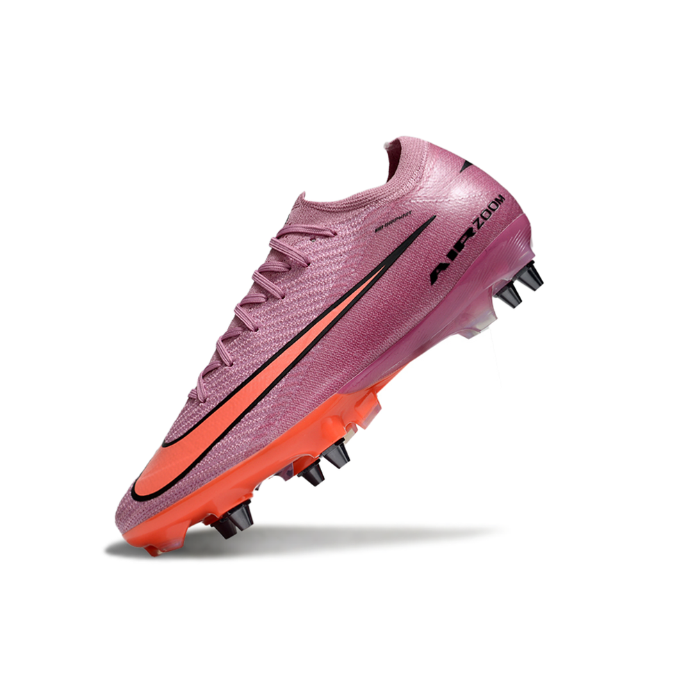 Chuteira Campo Nike Air Zoom Mercurial Vapor 16 Elite Trava Mista Rosa e Laranja