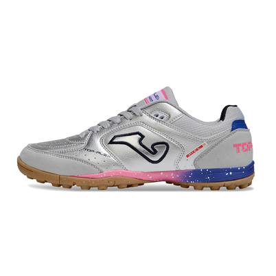 Chuteira Society Joma Top Flex Prata, Rosa e Azul