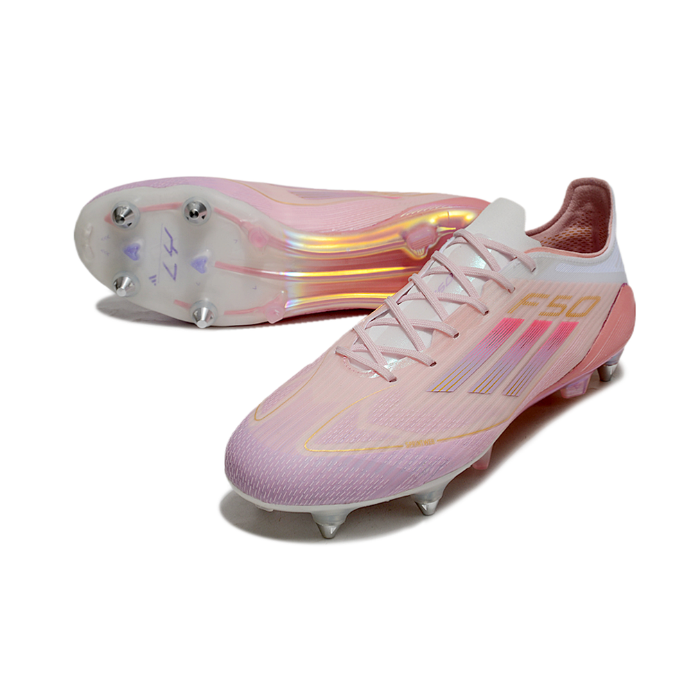 Chuteira Campo Adidas F50 Ponta de Alumínio Rosa - LY304