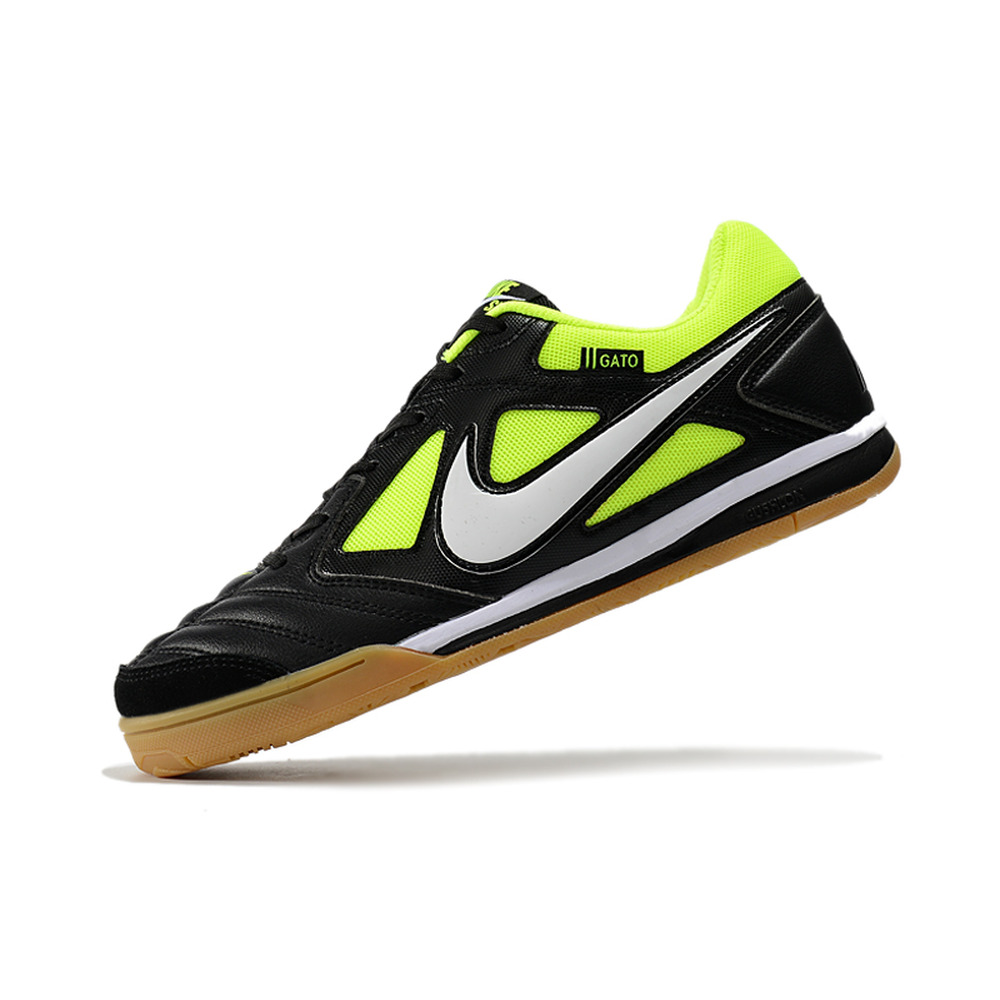 Chuteira Futsal Supreme x Nike SB Gato IC Preta e Verde