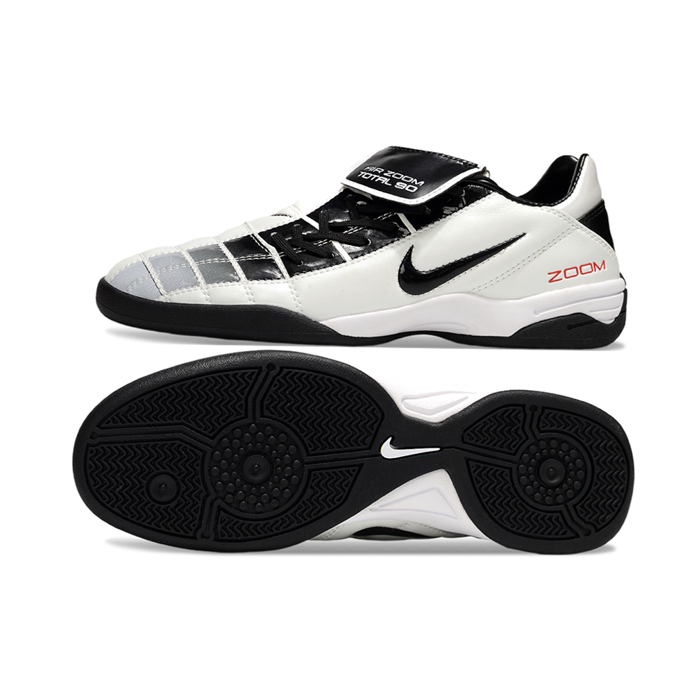 Chuteira Futsal Nike Total 90 IC Branco e Preto
