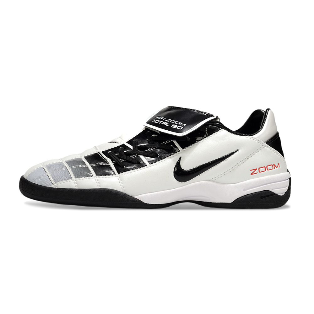 Chuteira Futsal Nike Total 90 IC Branco e Preto