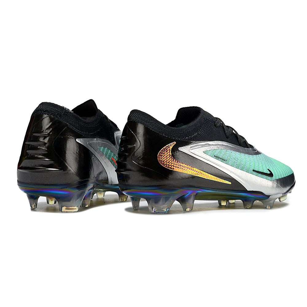 Chuteira Campo Nike Phantom GX 3 Elite FG Preto, Verde e Laranja 