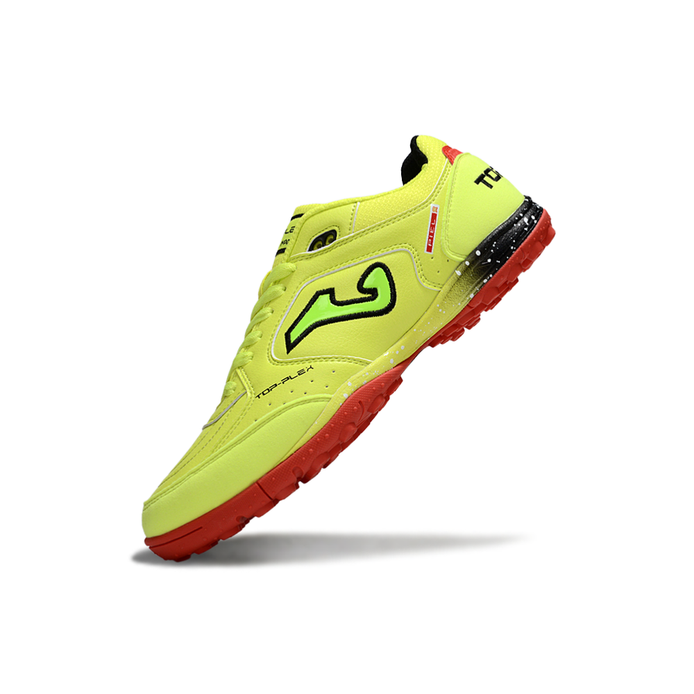 Chuteira Society Joma Top Flex TF Verde e Vermelho