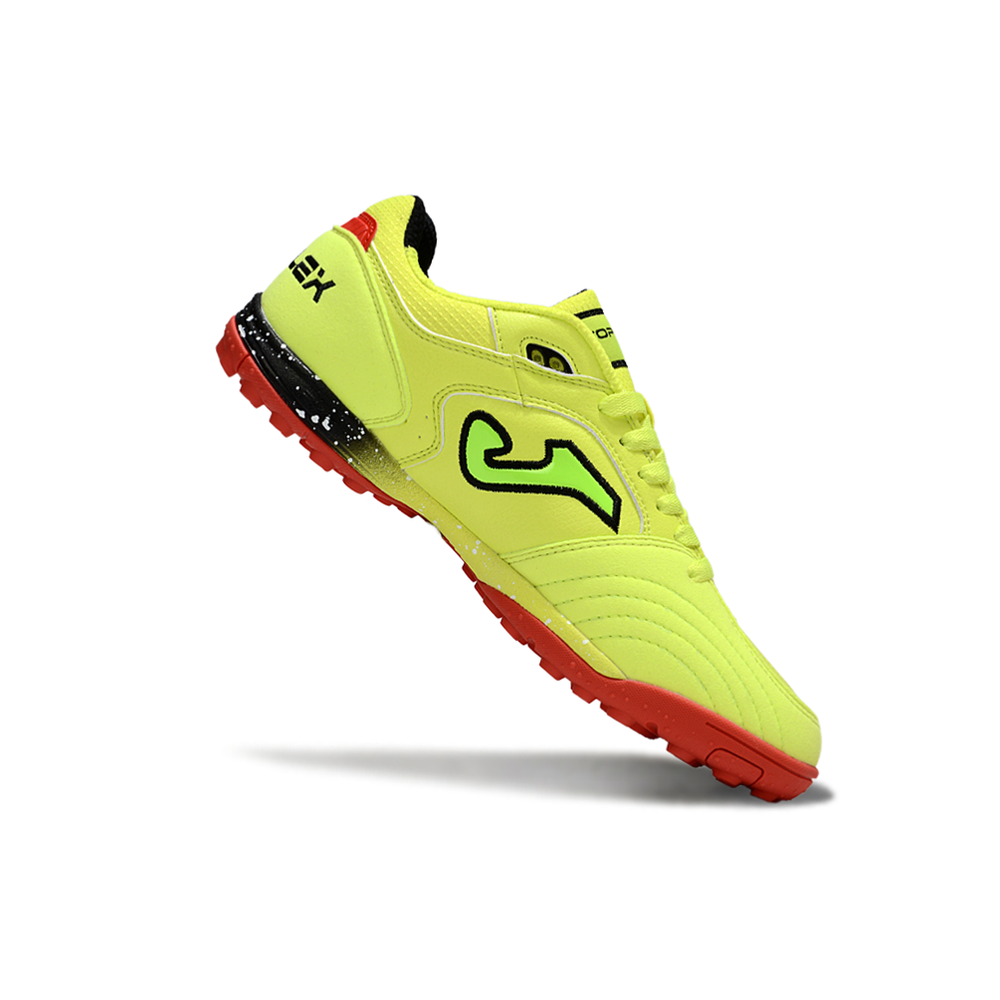 Chuteira Society Joma Top Flex TF Verde e Vermelho