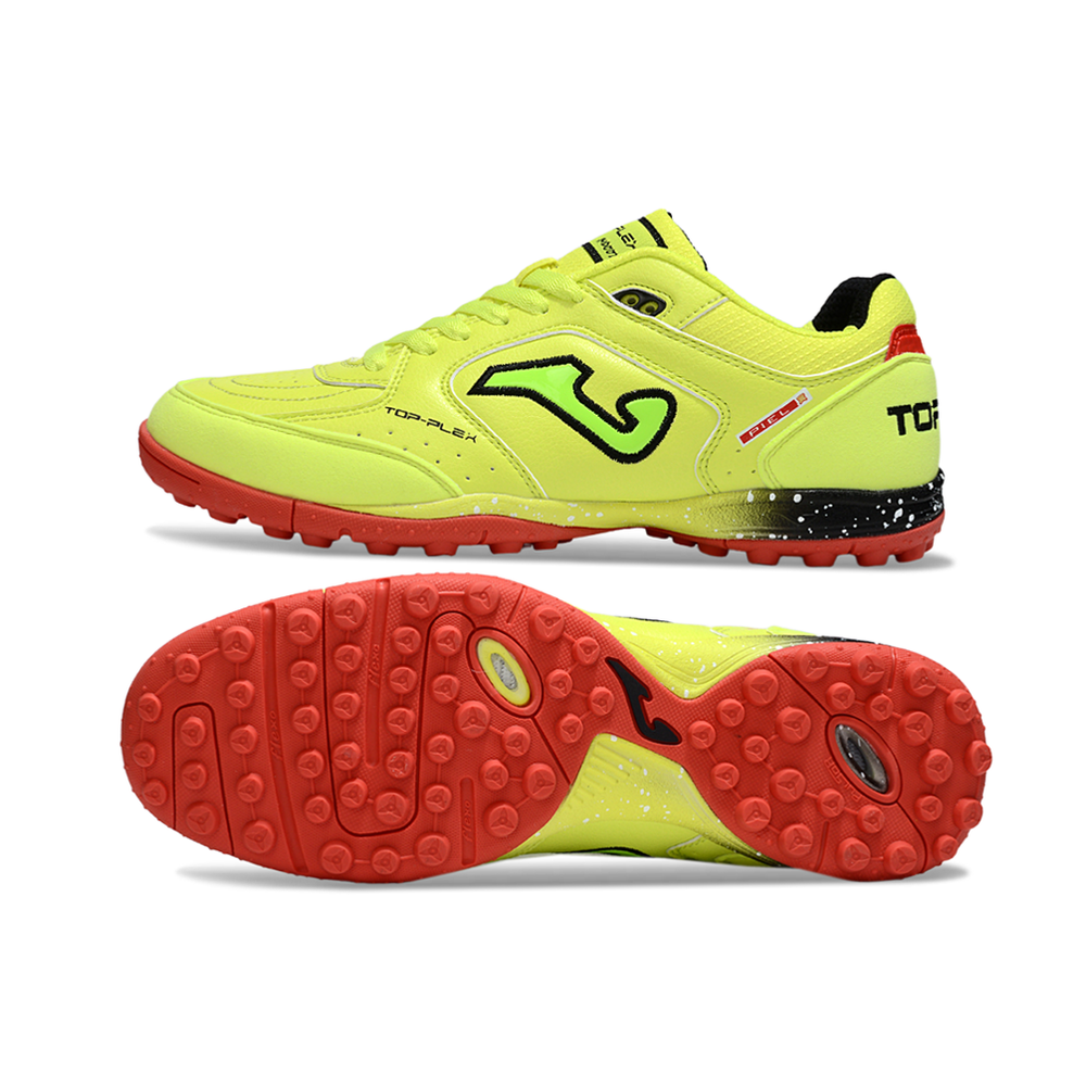 Chuteira Society Joma Top Flex TF Verde e Vermelho