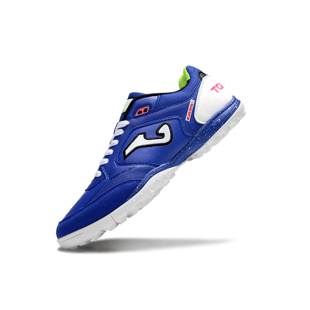 Chuteira Society Joma Top Flex TF Azul e Branco