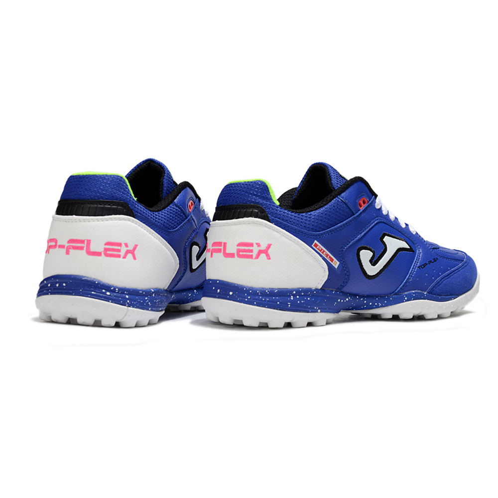 Chuteira Society Joma Top Flex TF Azul e Branco
