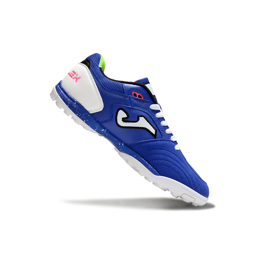 Chuteira Society Joma Top Flex TF Azul e Branco