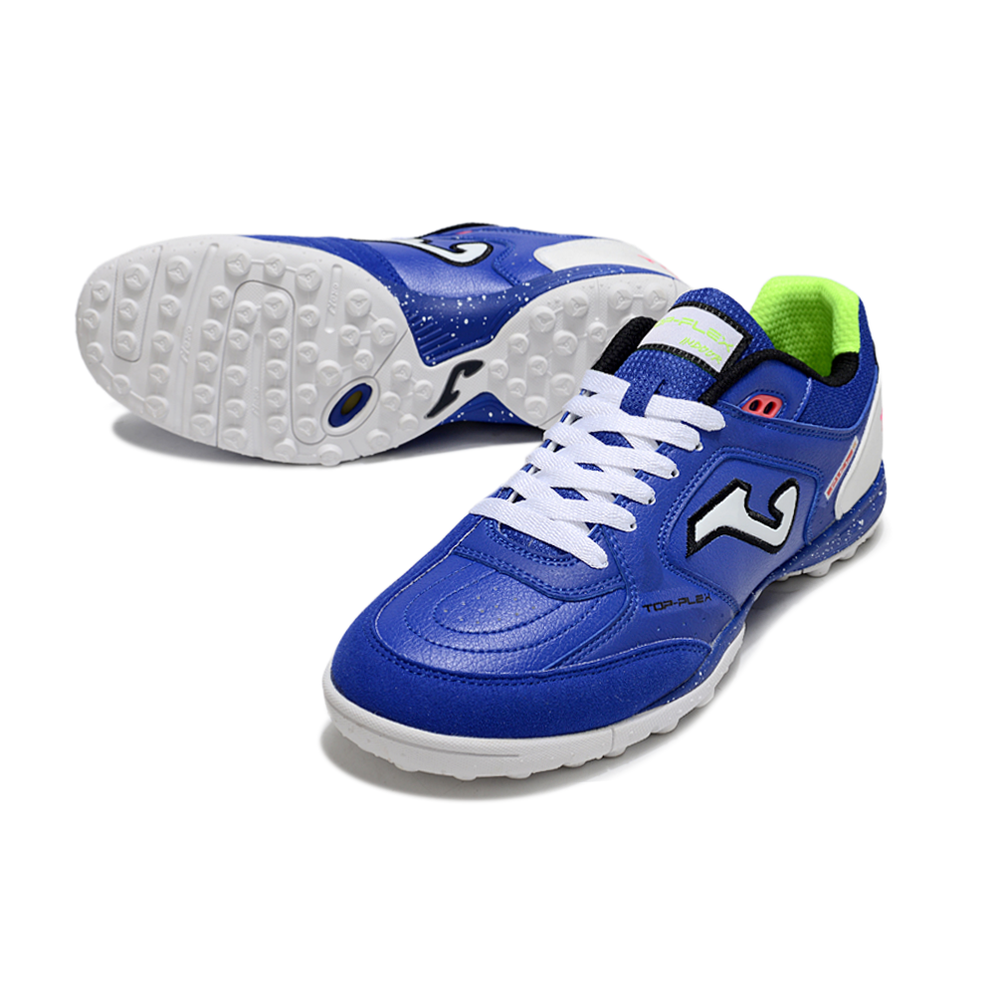 Chuteira Society Joma Top Flex TF Azul e Branco