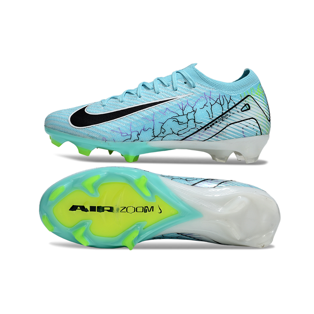 Chuteira Campo Nike Air Zoom Mercurial Vapor 16 Elite FG Azul e Verde