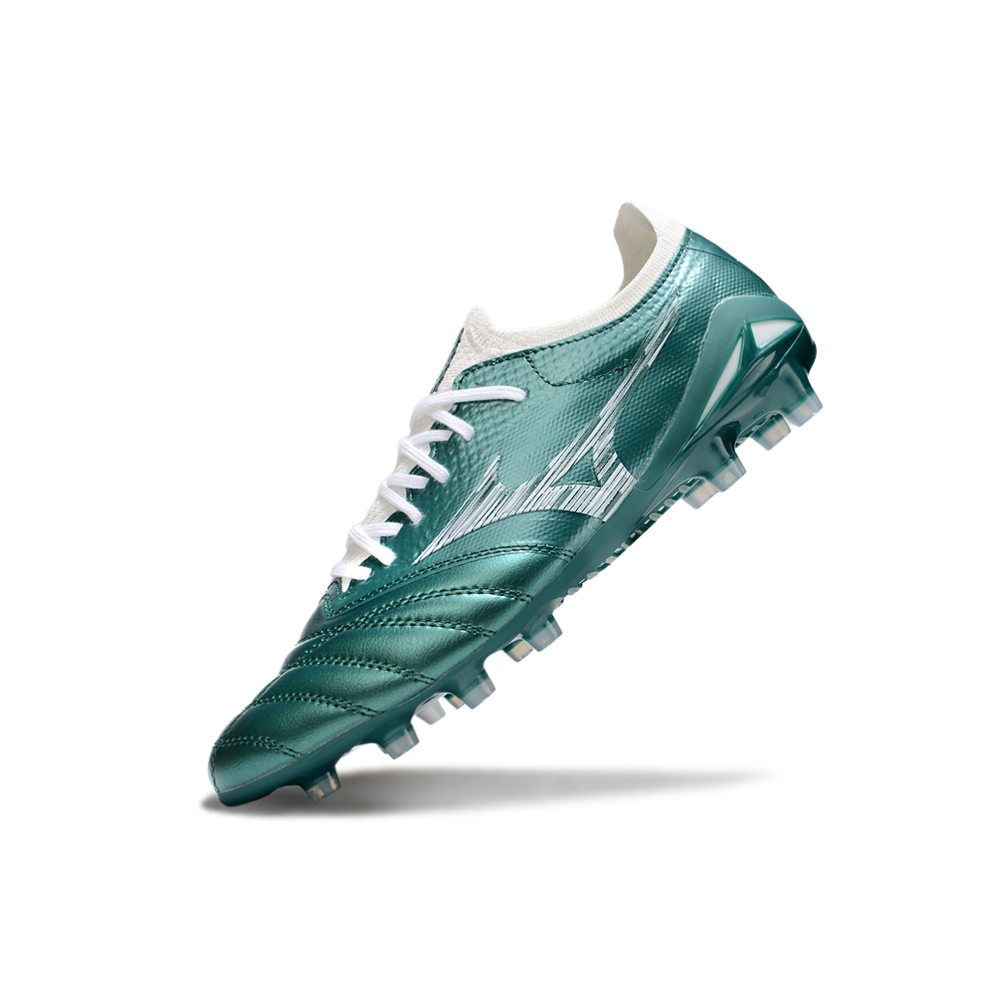 Chuteira Campo Mizuno Morelia Neo 4 Beta FG Verde e Branco