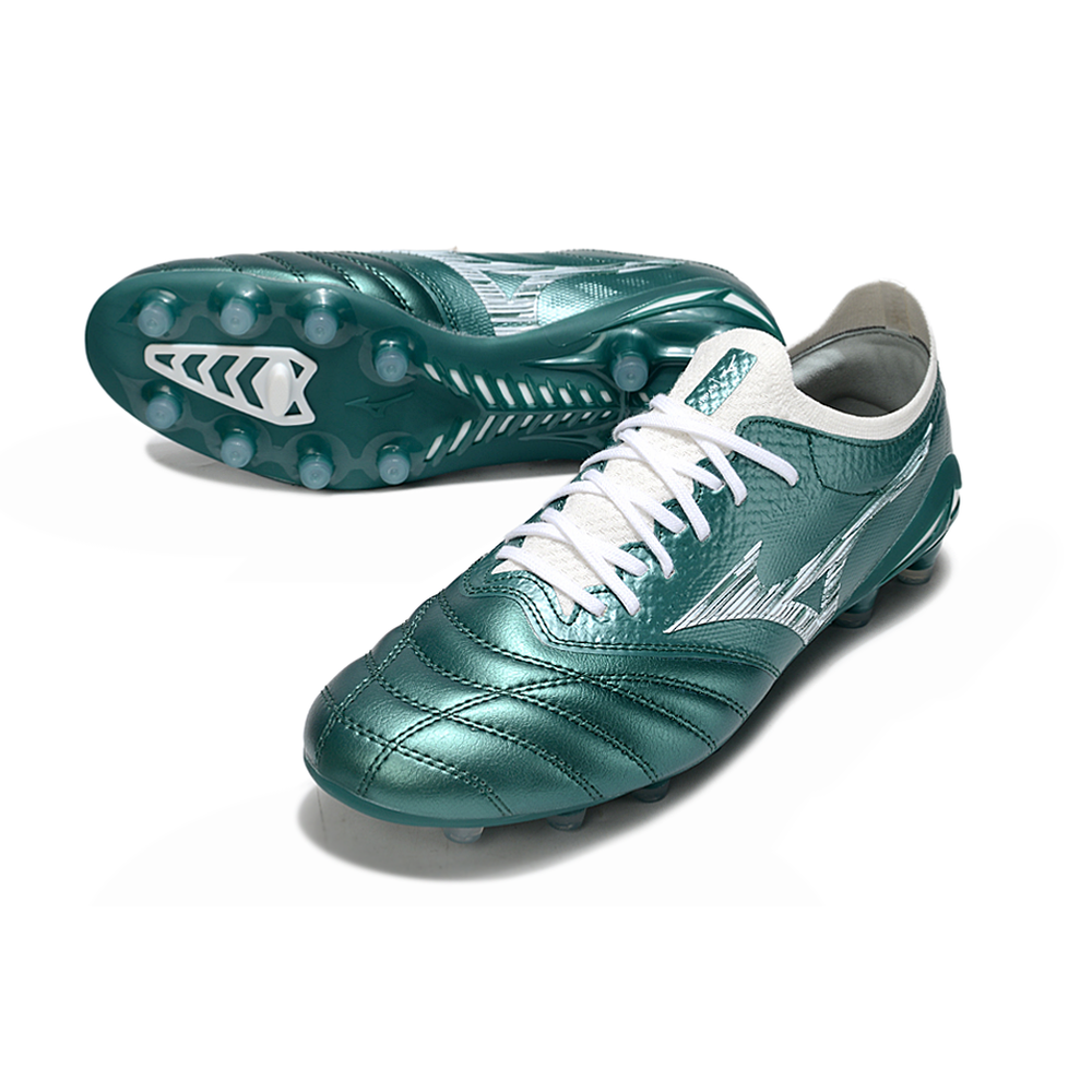Chuteira Campo Mizuno Morelia Neo 4 Beta FG Verde e Branco