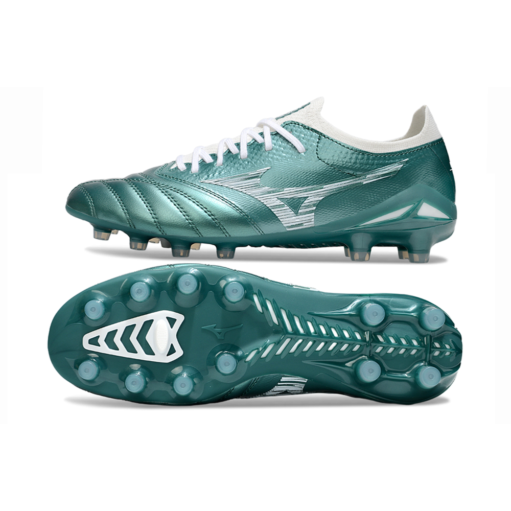 Chuteira Campo Mizuno Morelia Neo 4 Beta FG Verde e Branco