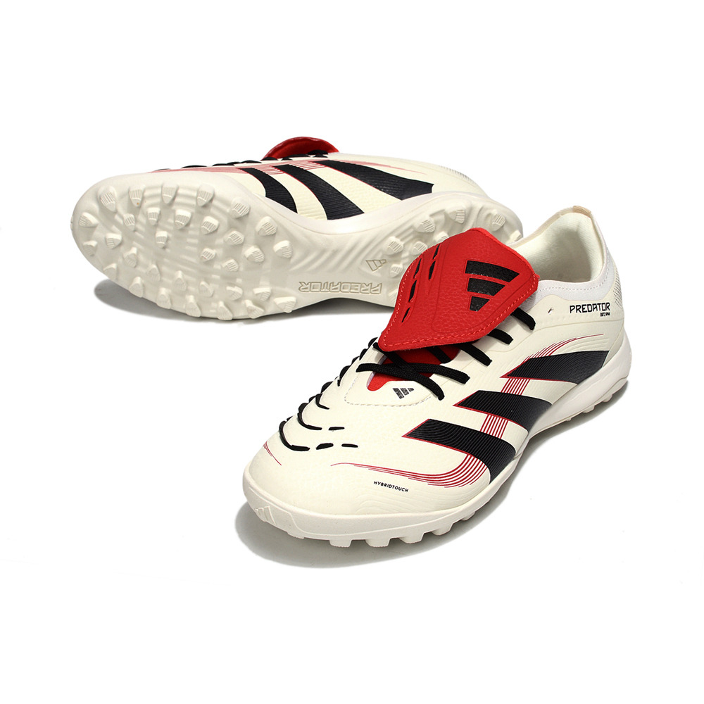 Chuteira Society Adidas Predator League Elite TF Branco e Vermelho