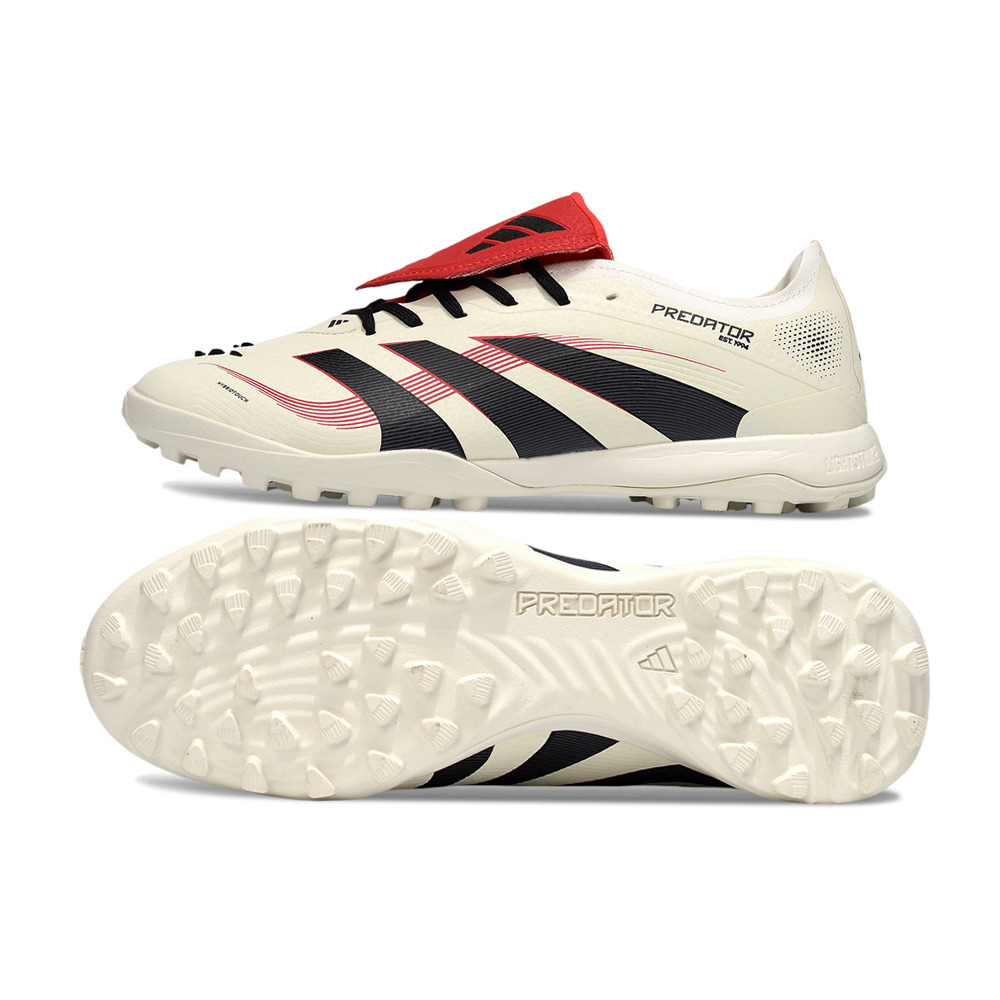 Chuteira Society Adidas Predator League Elite TF Branco e Vermelho