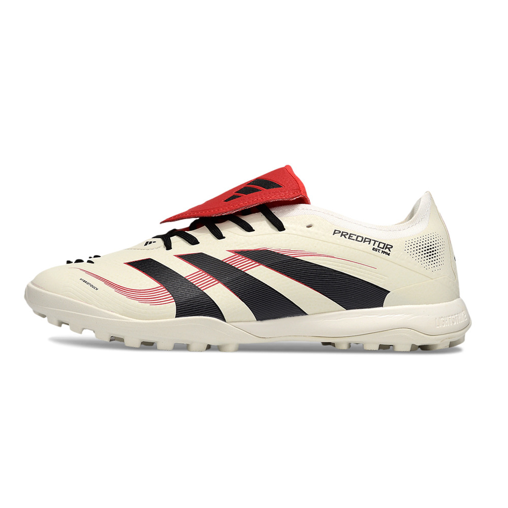Chuteira Society Adidas Predator League Elite TF Branco e Vermelho