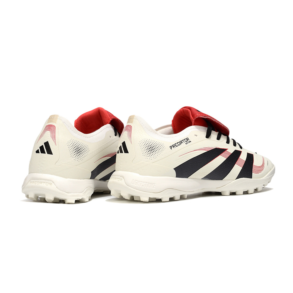Chuteira Society Adidas Predator League Elite TF Branco e Vermelho