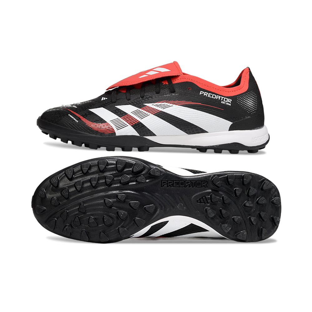 Chuteira Society Adidas Predator League Elite TF Preto e Vermelho