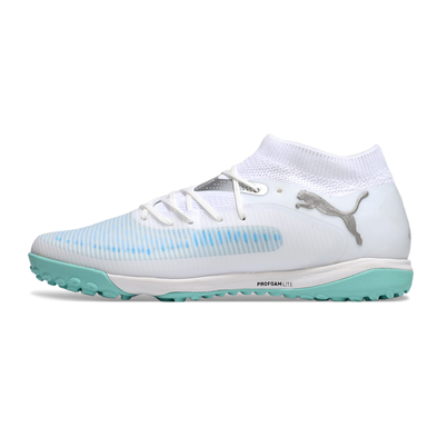 Chuteira Society Puma Future 8 TF Branco e Azul