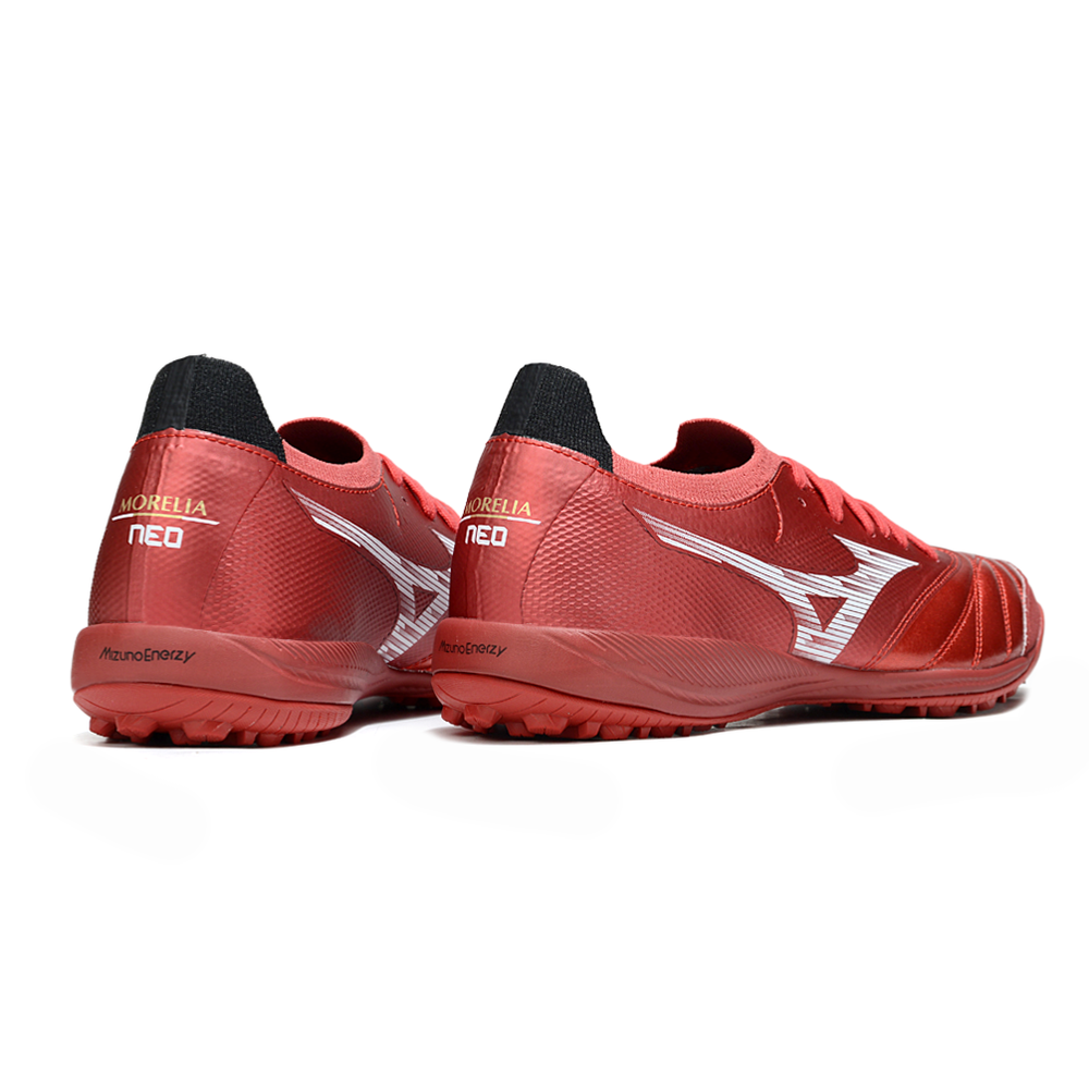 Chuteira Society Mizuno Morelia Neo Sala TF ''Ruby Red'' Vermelho