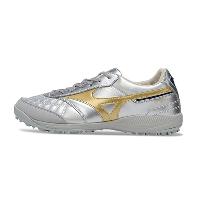 Chuteira Society Mizuno Morelia Neo 4 TF ''Platinum'' Prata