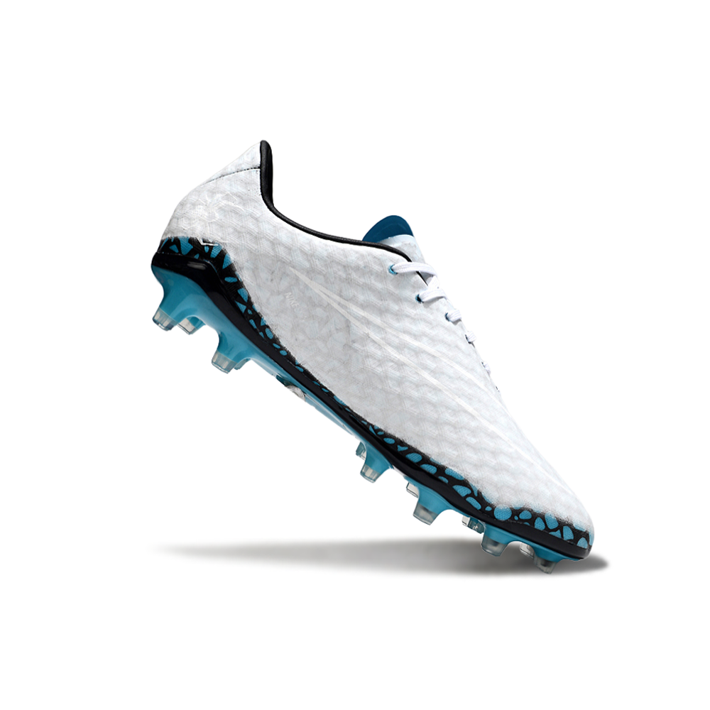 Chuteira Campo Nike Retrô Hypervenom Phantom I FG Transform Hydra Branco e Azul