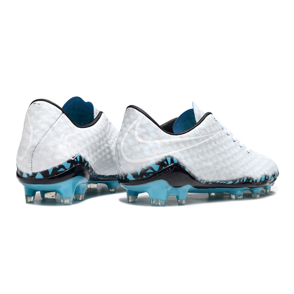 Chuteira Campo Nike Retrô Hypervenom Phantom I FG Transform Hydra Branco e Azul
