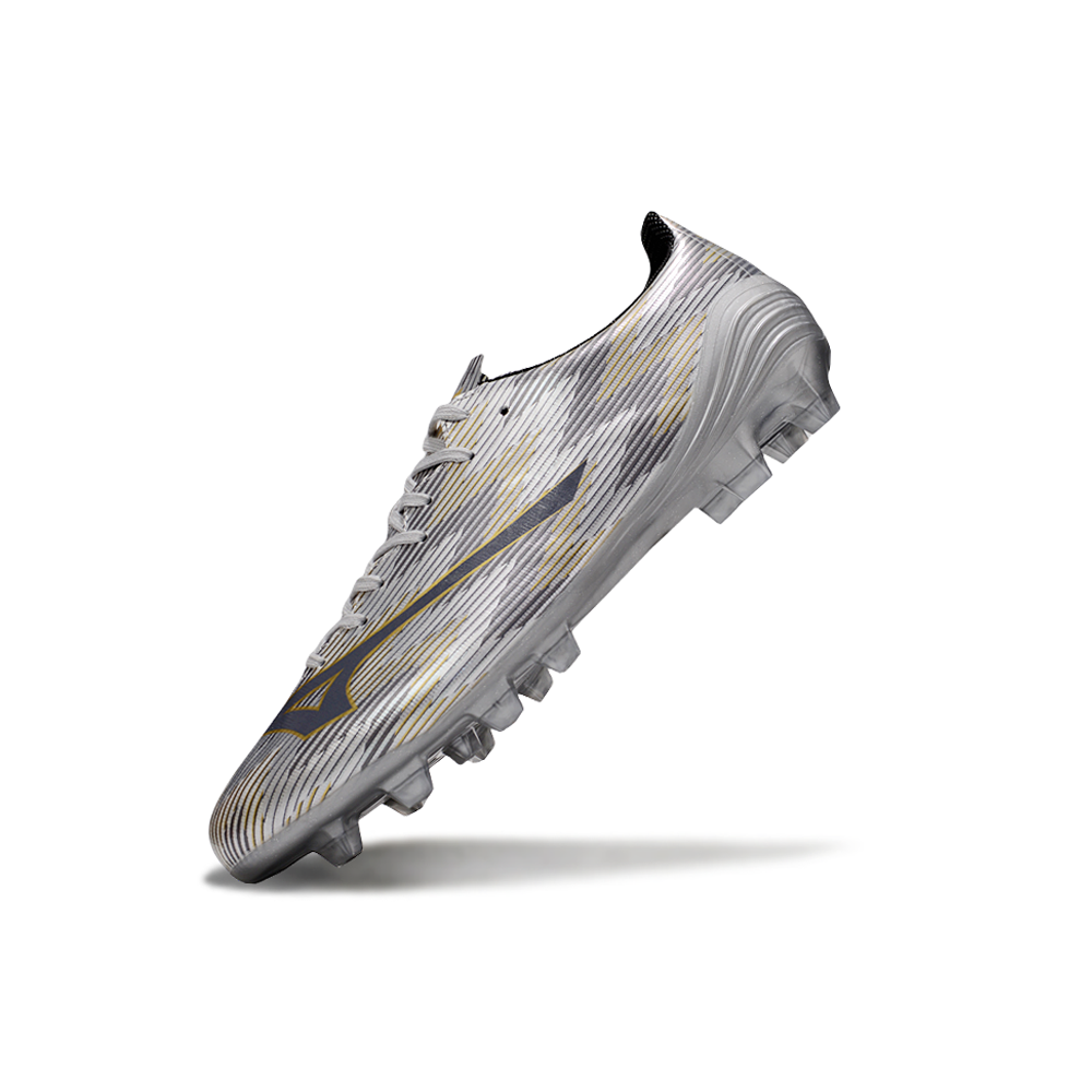 Chuteira Campo Mizuno Alpha II FG ''Platinum'' Prata