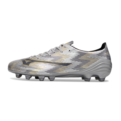 Chuteira Campo Mizuno Alpha II FG ''Platinum'' Prata