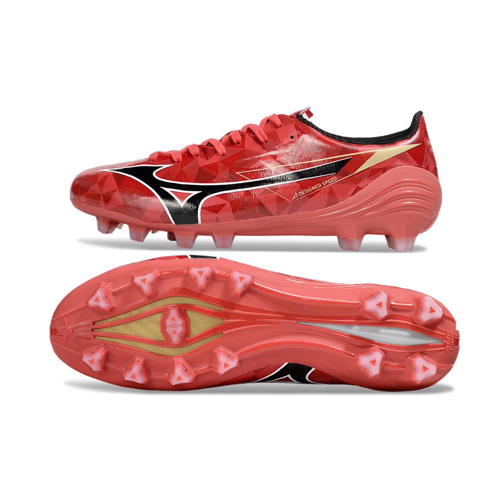 Chuteira Campo Mizuno Alpha II FG ''Ruby Red'' Vermelho
