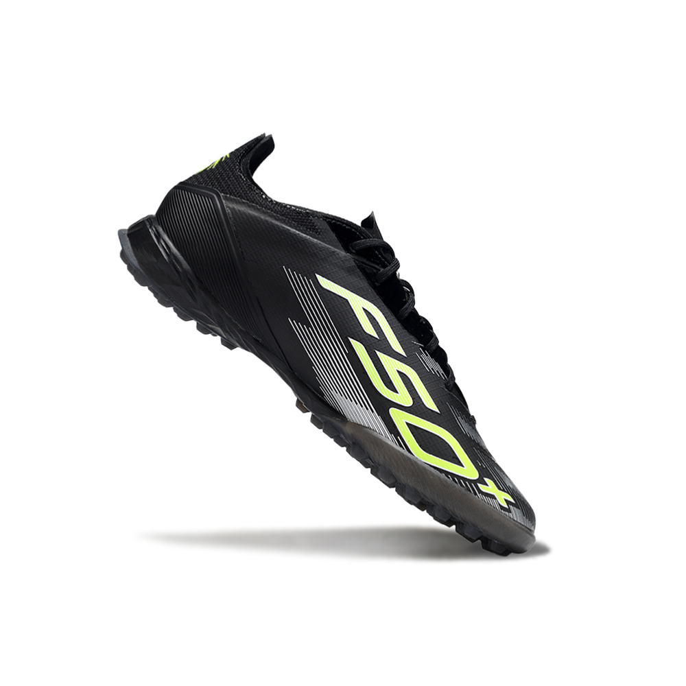 Chuteira Society Adidas F50 TF ''Electric Stealth'' Preto e Verde