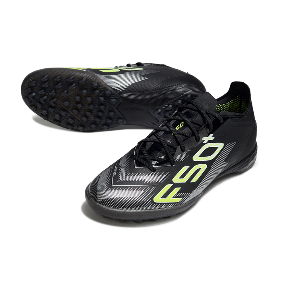 Chuteira Society Adidas F50 TF ''Electric Stealth'' Preto e Verde